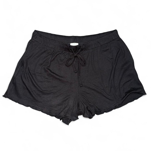 Other - Black Sleepwear Shorts With Button Front and Drawstring Waist Size Large